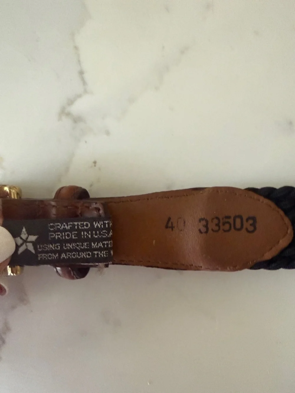 Brighton Leather and Fabric Belt for Men